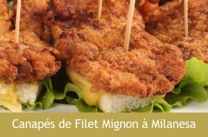 Canapés de Filet Mignon à Milanesa